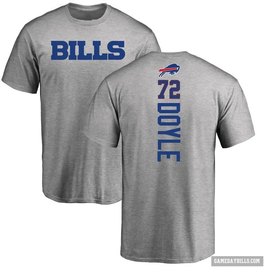 Men's ＃72 Tommy Doyle Buffalo Bills Ash Backer T-Shirt