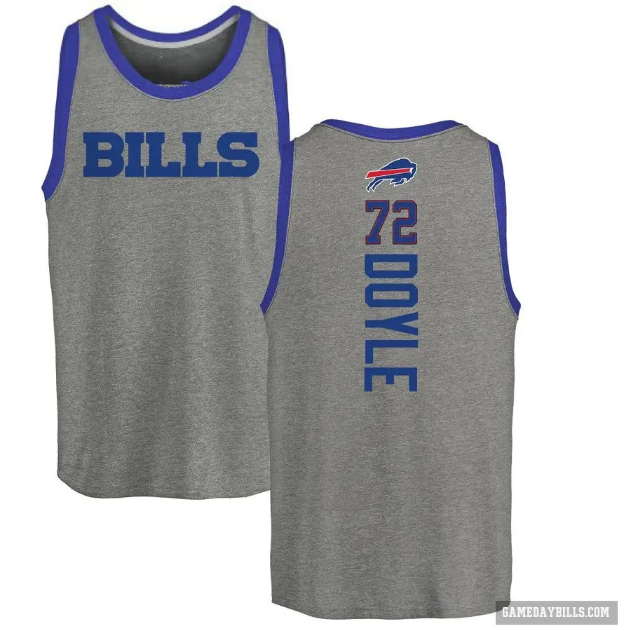 Men's ＃72 Tommy Doyle Buffalo Bills Ash Backer Tank Top