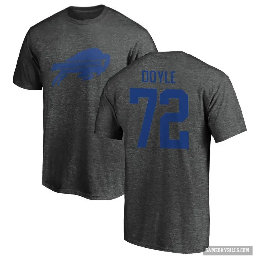 Men's ＃72 Tommy Doyle Buffalo Bills Ash One Color T-Shirt