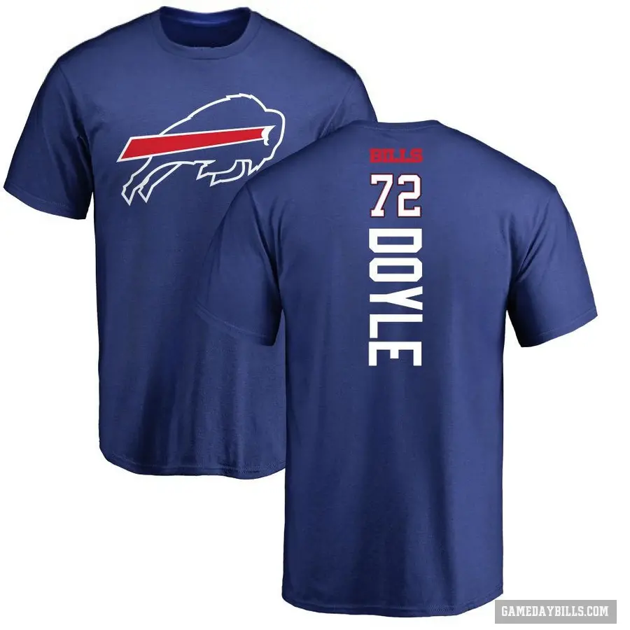 Men's ＃72 Tommy Doyle Buffalo Bills Royal Backer T-Shirt