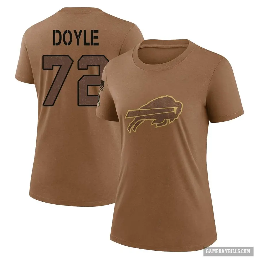 Women's ＃72 Tommy Doyle Buffalo Bills Brown 2023 Salute To Service Performance T-Shirt