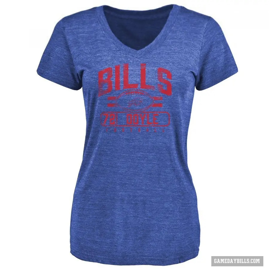 Women's ＃72 Tommy Doyle Buffalo Bills Royal Flanker T-Shirt