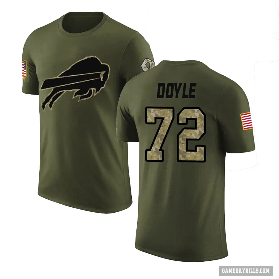 Youth ＃72 Tommy Doyle Buffalo Bills Olive Salute to Service T-Shirt